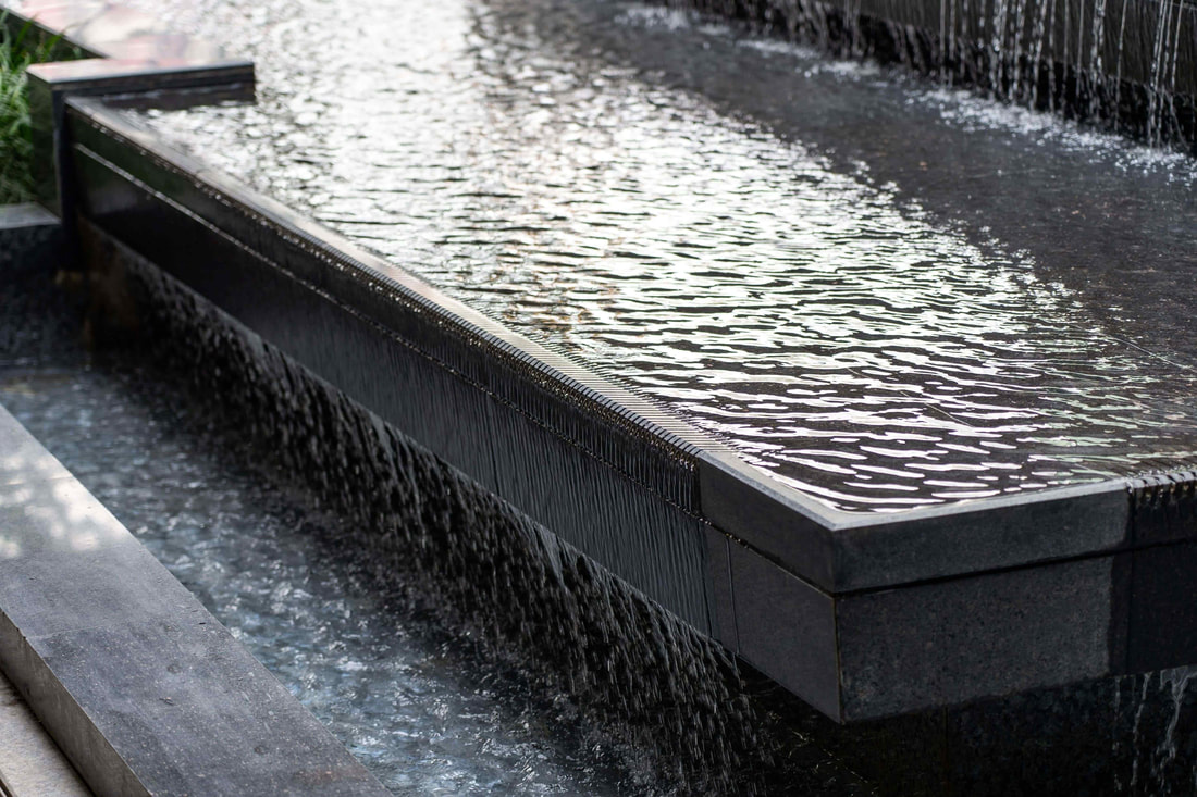 As part of a this renovation project, we added a fountain for one of our commercial clients.